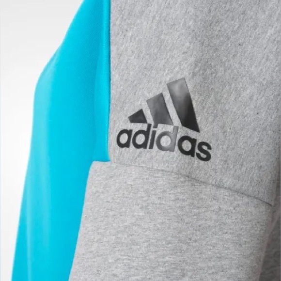 Adidas ZNE CREW NECK SHIRT Women Small EUC S gray & blue SS REC run gym yoga tee - Picture 6 of 10